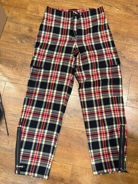 . Jean Paul Gaultier Plaid Pants (Leg Zips) — Size 40